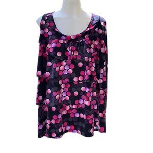 LANE BRYANT Layered Front Polka Dot Tank